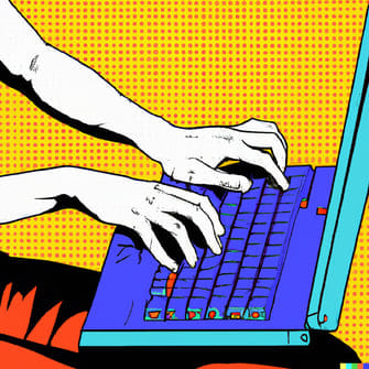 DALL·E 2023-07-24 12.24.23 - Someone on their computer endlessly typing to create content using pop-art style. DALL·E 2023-07-24 12.24.23 - Someone on their computer endlessly typing to create content using pop-art style.